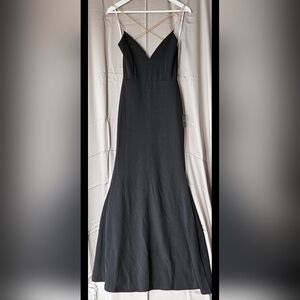 Lulu's Black Maxi Dress With Gold Chain Straps